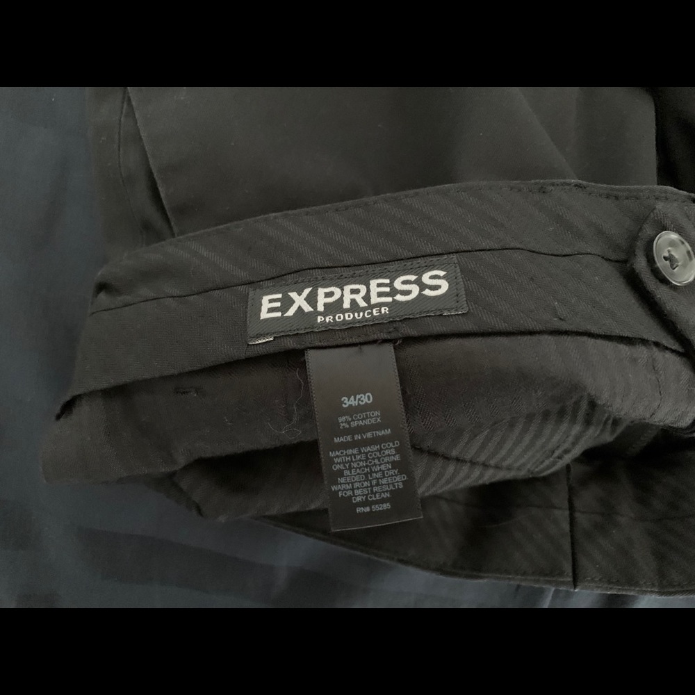 Express Producer Black Dress Pants 34x30
